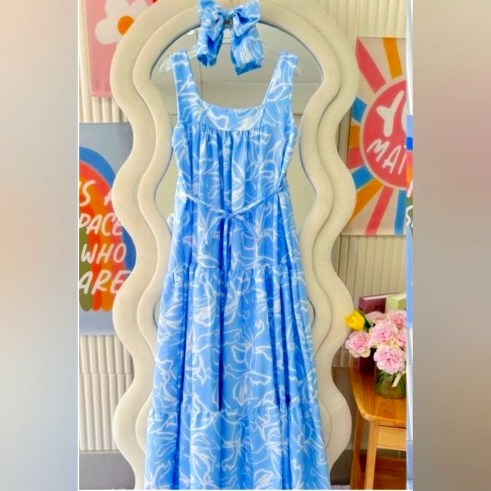 Summer Maxi Dress with FREE Hair Clip